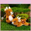 Plush Deer Sika Keychain Toy Short Fabric Backpack Decor Children Doll Gift