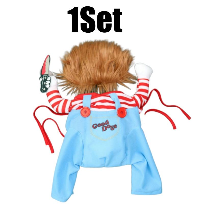 Dog Halloween Costumes Pet Deadly Doll Dog Costume Funny Dog Costumes Halloween Costume Clothes for Small Medium Pets L