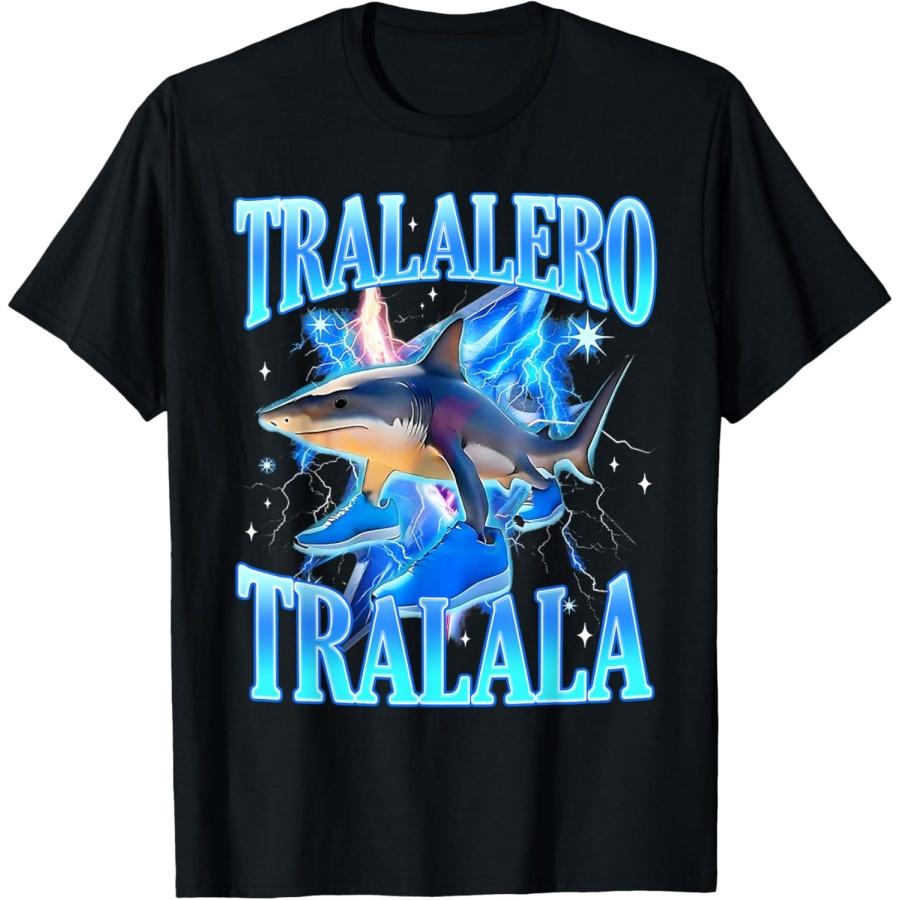 Tralalero Tralala Shark Meme Shirt – Absurd Funny Tee T-Shirt XXXXXL чёрный