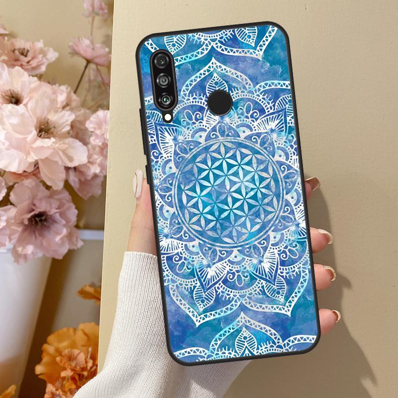 

Цветок жизни в лотос пастельно-золотом чехле для Huawei P40 Lite P20 P50 P30 Pro P Smart Z 2019 Nova 5T чехол для Honor 50 чехол Honor 50 Lite