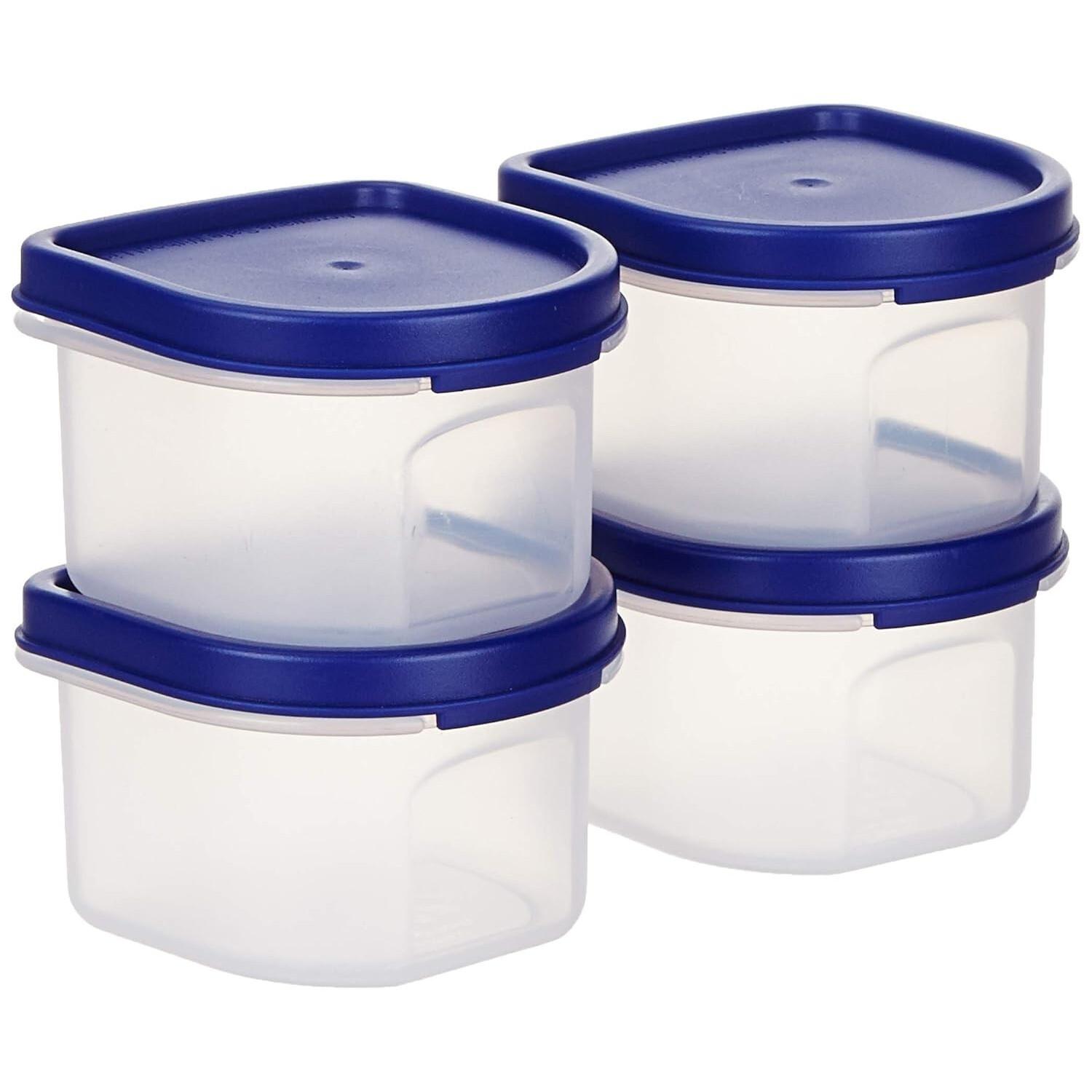 @ Plastic Storage Containers With Lid Blue Set Of 4 250ml Each G346 Zr-2320-60%Off