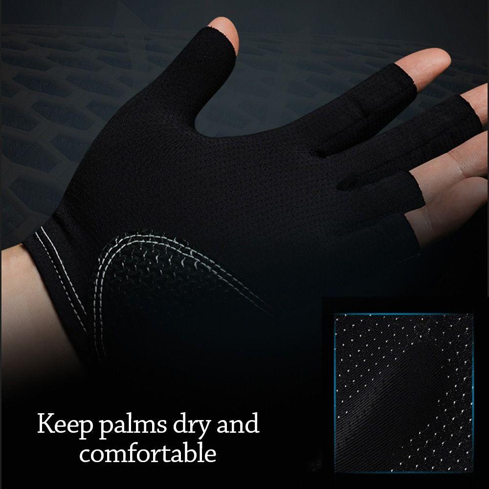Non Slip Half Fingers Glove Elastic Billiard Training Gloves Billiards Glove  Fitness Accessories