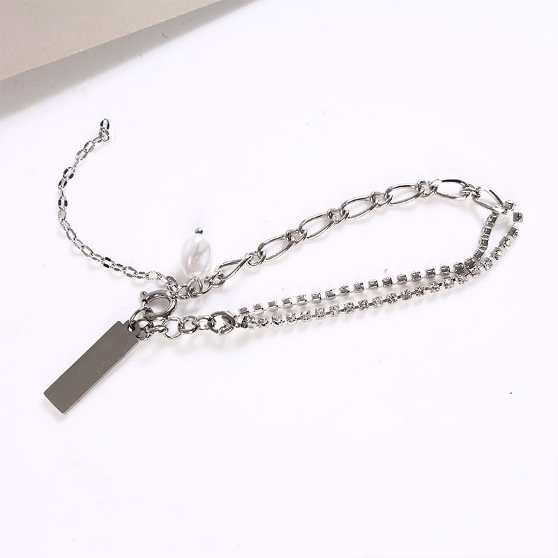 European Rhinestone Tassel Choker Necklace with Square Pendant Design