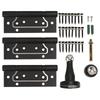 5 Inch Door Hinge Kit with Magnetic Door Stop Metal Quiet Strong Load Bearing Door Hinge for Bedroom Black