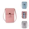 Women Transparent Touch Screen Mini Phone Pouch Shoulder Strap Mobile Bag With Snap Closure