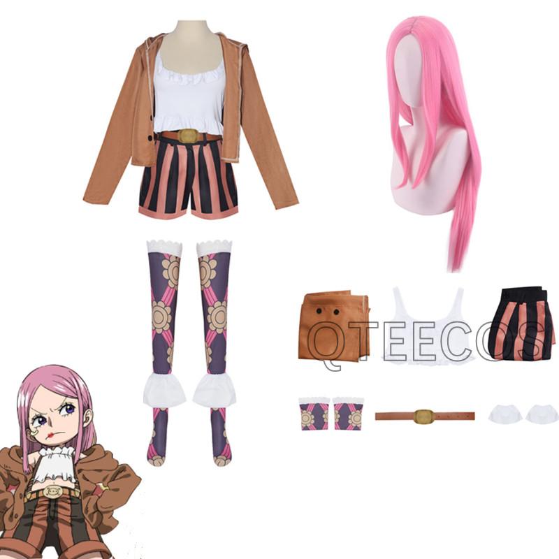 Jewelry Bonney Cosplay Kostuum Sabaody Eiland Met Capuchon Jas Uniform Korte Broek Volwassen Vrouw Carnaval Een Anime Piece Halloween Pak L brown