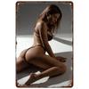 Sexy Girl Metal Tin Sign 20x30 cm for Garage & Workshop Decor