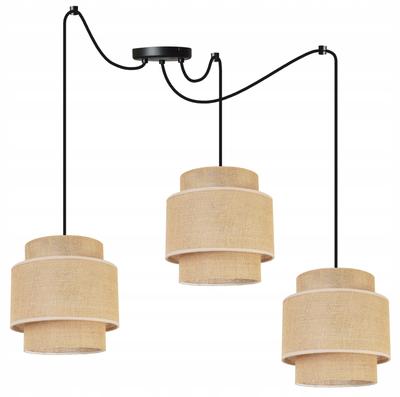 Hanging Lamp, Ceiling Chandelier, Lampshade, Boho Juta