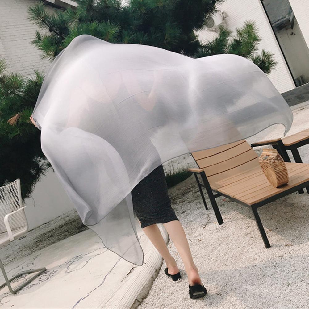 Women Stylish Gradient Colour Beach Sun-screen Scarf Fashionable Tippet Festival Gift