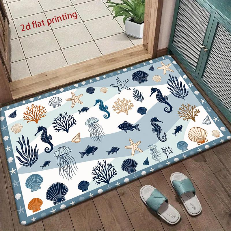 Ozean-Thema Digitale Matte Wohnzimmer Dekoration Zuhause Sofa Rutschfester Teppich Arbeitszimmer Schlafzimmer Tatami Kinder Weiche Bodenmatte