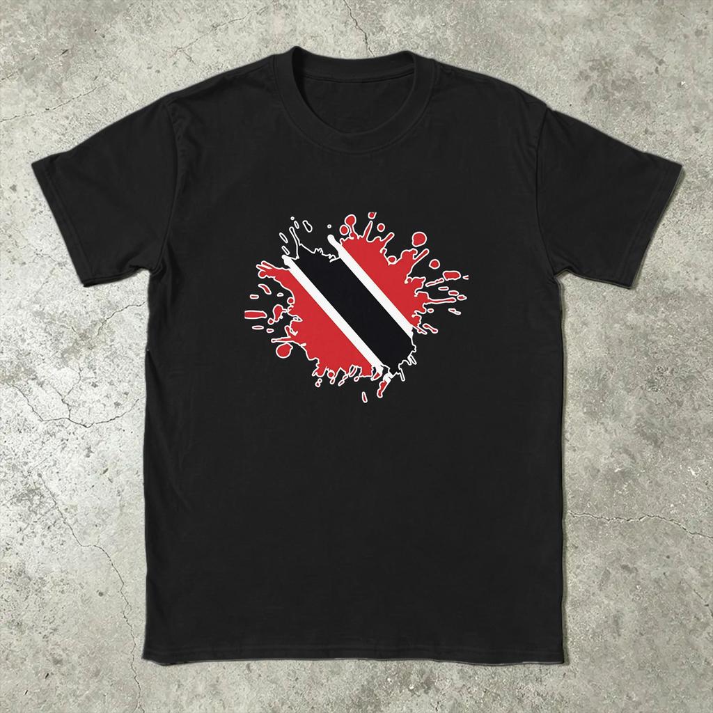 Casual T-Shirt Summer Trinidad And Tobago Flag Country Map Hip Hop T-Shirts  Cotton Tshirt for Men Aesthetic Top Tees