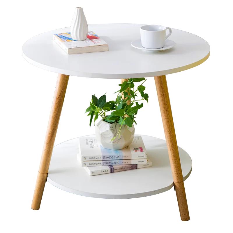 Simple Modern Balcony Small Coffee Table Living Room Small Apartment Sofa Side Table Simple Home Bedroom Small Round Table WF102