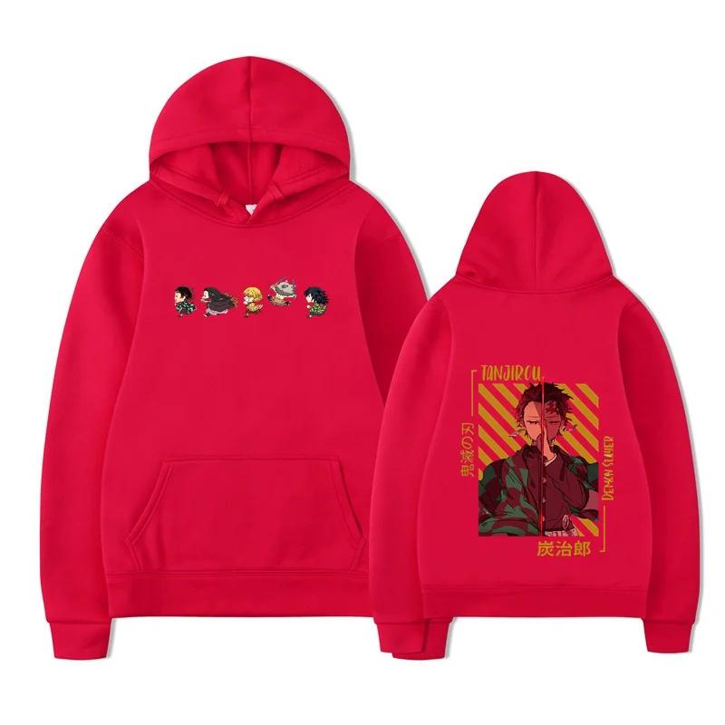 Autumn Anjuro Bakugou Hoodies Men Women Fashion High Street Sweatshirts Vintage Pullovers Tanjiro Hoodie Oversized Tops