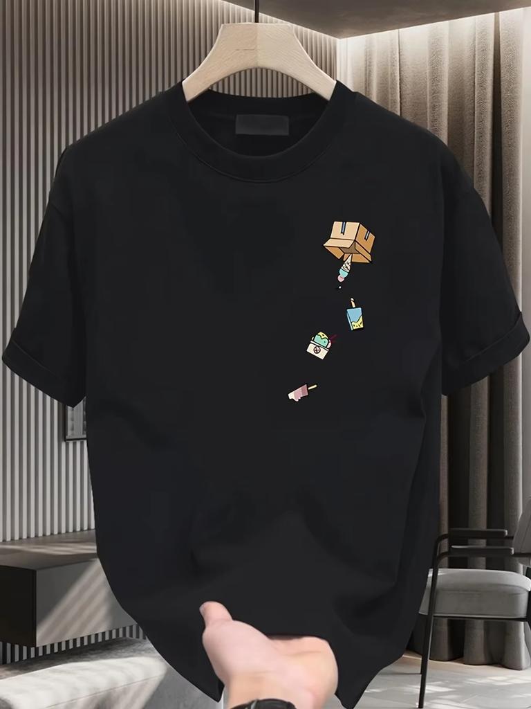 Cute Cartoon Item Falling Design Unisexs Cotton Aesthetic TShirt A Stylish MustHave For Outings