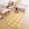 Modern Minimalist Carpet For Living Room And Bedroom Sofa Cozy Plaid Design Faux Cashmere Blanket Soft Area Rug