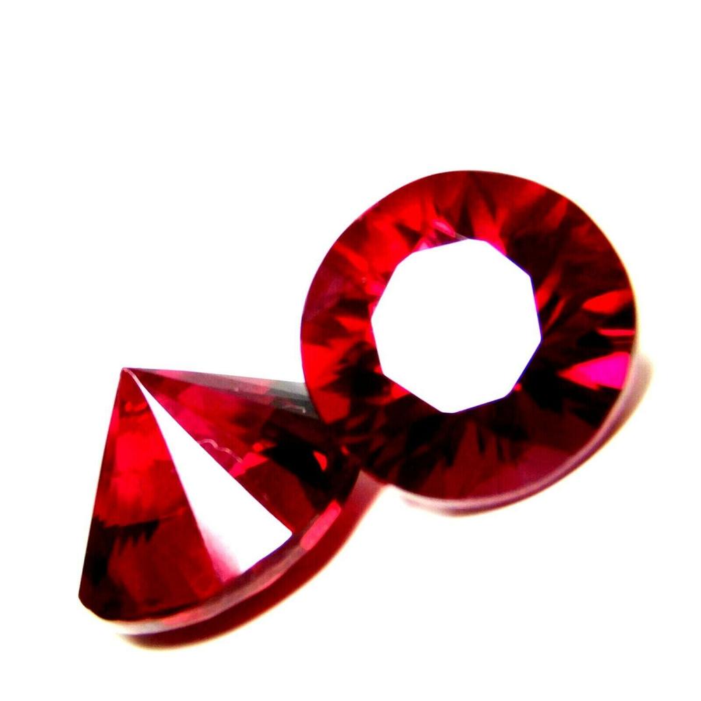 Natural Red Ruby Loose Gemstone 16.70 Ct Pair Round Cut for Jewelry Making and Gem Collections