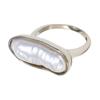 Practical Rings Finger Jewelry Elegant Long Strip Pearls Rings Stainless Steel Texture Suitable for Women Present