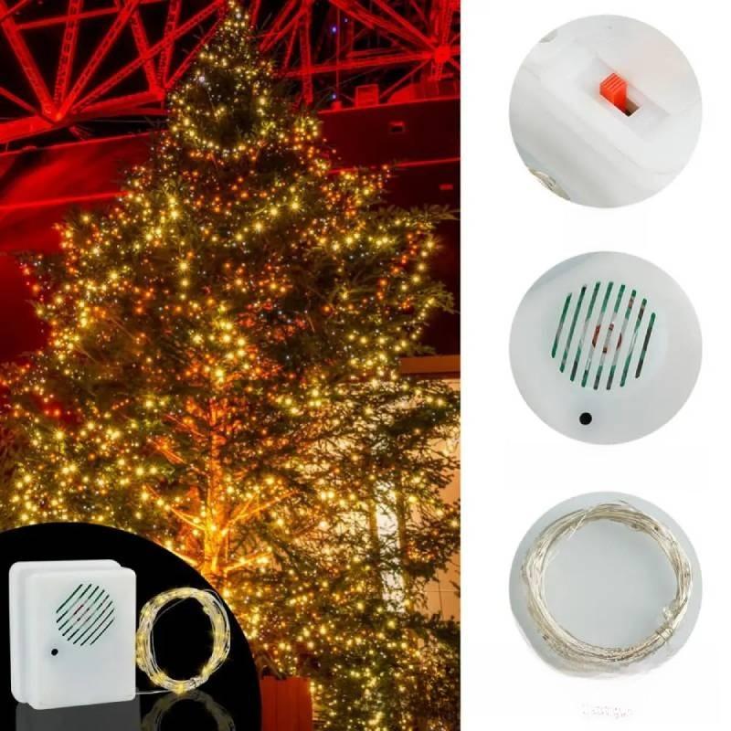 Sensor Sound Christmas Music Speaker With Led String Decorative Lights For Party
