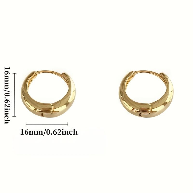 1 Pair Elegant French Style Hoop Earrings, Stainless Steel, Comfortable, Retro Sexy Design, Daily & Party Wear, Valentine'S Day Gift for Women