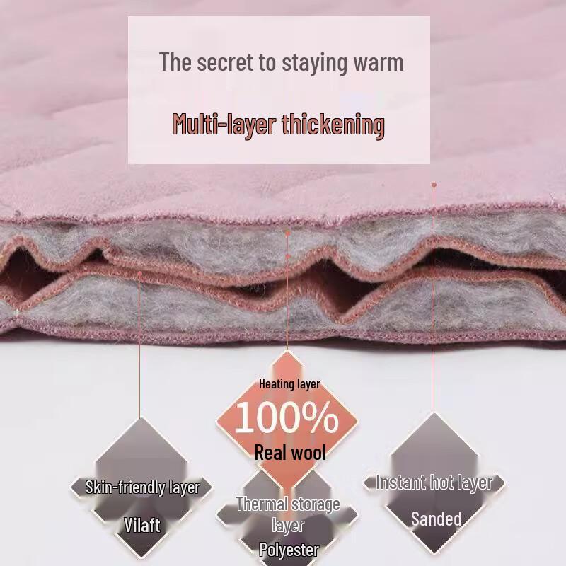 Langsha Women's High Waist Thermal Wool Leggings