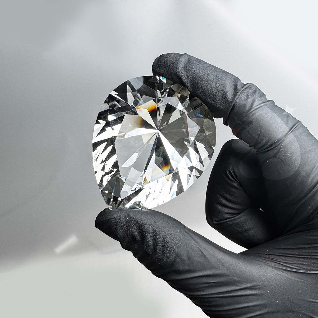 Delta Force Game Crystal Prop K9 Glass Diamond Collectible Pear-Shaped Gem Souvenir with Display Box Cosplay Desk Decor Gift