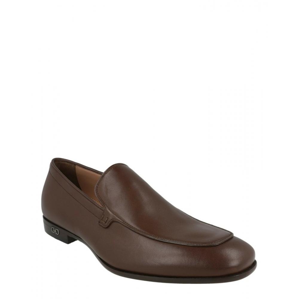 Salvatore Ferragamo Medium Brown Leather Loafers Ridley