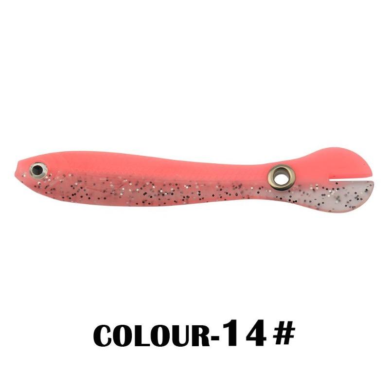 5 Stück/Beutel, 5 cm, 1,3 g, Lumineszenz-Weichköder, realistischer T-Schwanz-Fisch-Imitationsköder für Angelausrüstung, Nachtangeln, Meer, Fluss