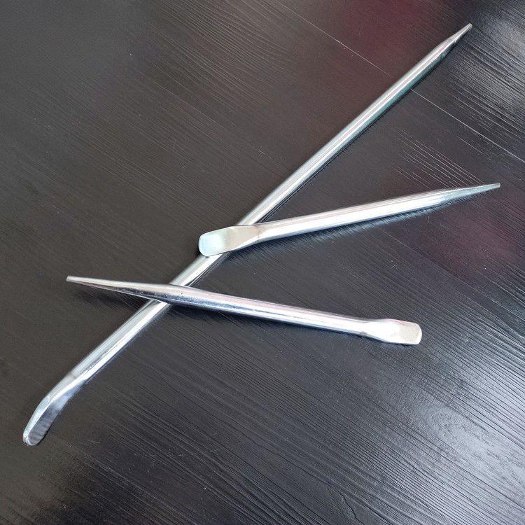 Chrome-Plated Carbon Steel Pry Bar: 30cm to 1m, Round, Quenched, Durable for Tire Removal