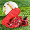 28-39 Boys Football Shoes Leather  Rubber Soft Sole Kid's Professional Artificial Turf Training Football Boots for Boys