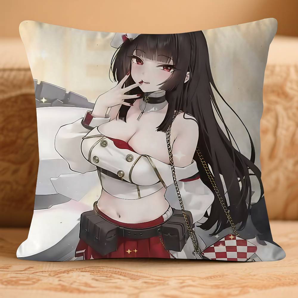 Azur Anime LaneS Kissenbezug Abnehmbarer Waschbarer Kissenbezug – Ganzjährig Weiches Leinen