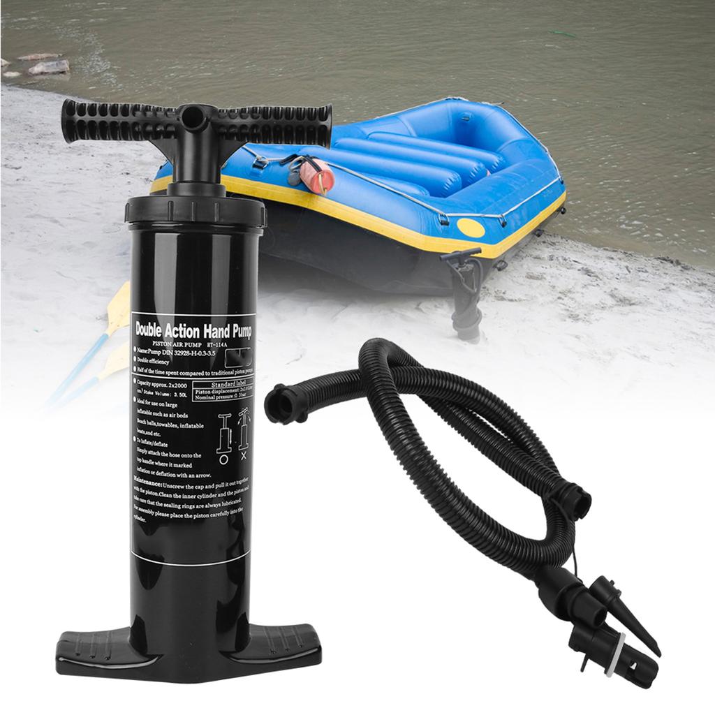 Black Super Light Original Plastic Cylinder Drawing Two Way Mini Hand Inflatable Air Pump for Rubber BoatsL