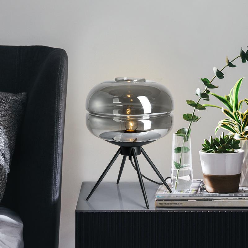 Nordic Modern Glass Table Lamp - Creative, Decorative Lighting for Living Room, Bedroom, or Bedside.