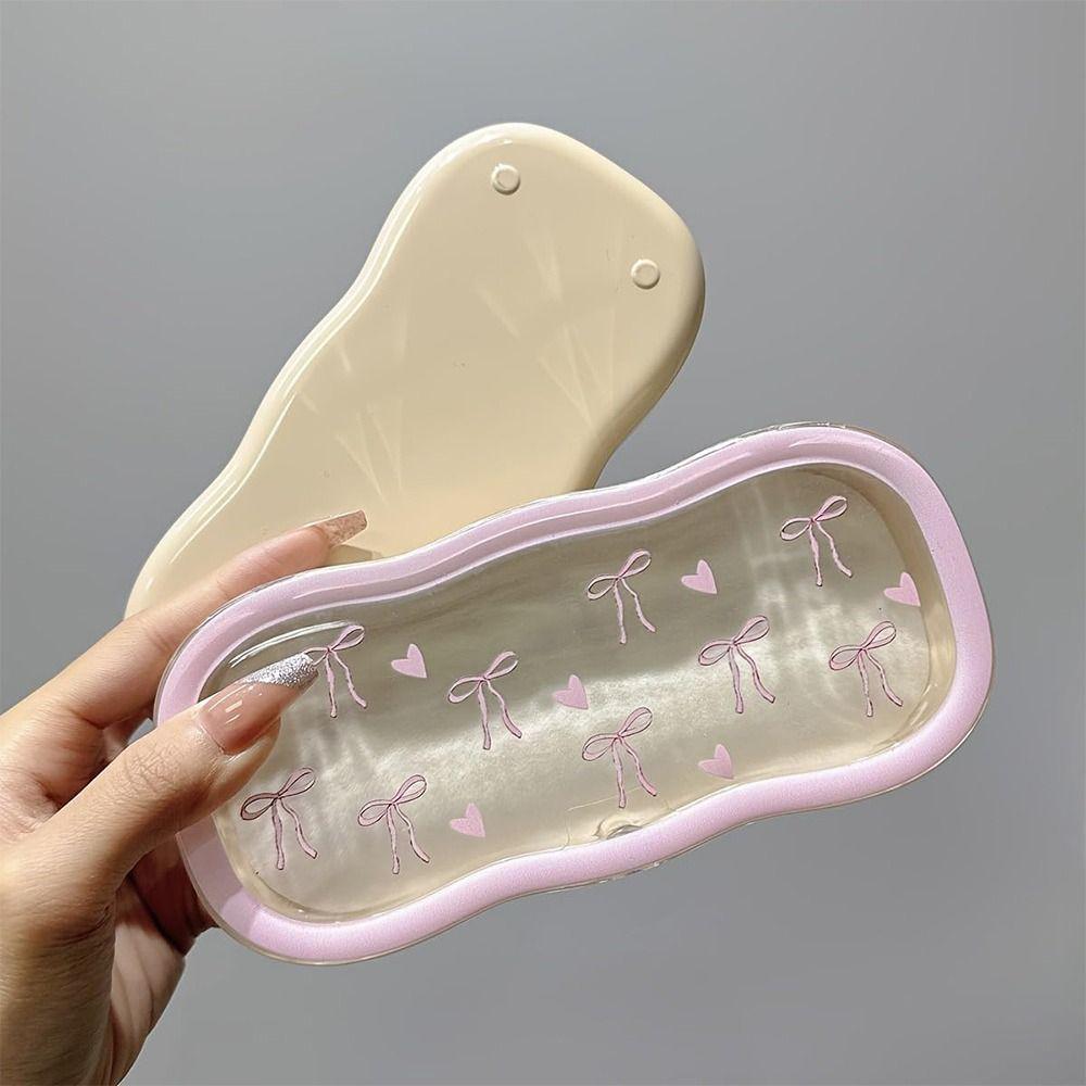 Hard Shell Eyeglass Case Pink Bow Eyewear Holder Glasses Case for Sunglasses Reading Glasses
