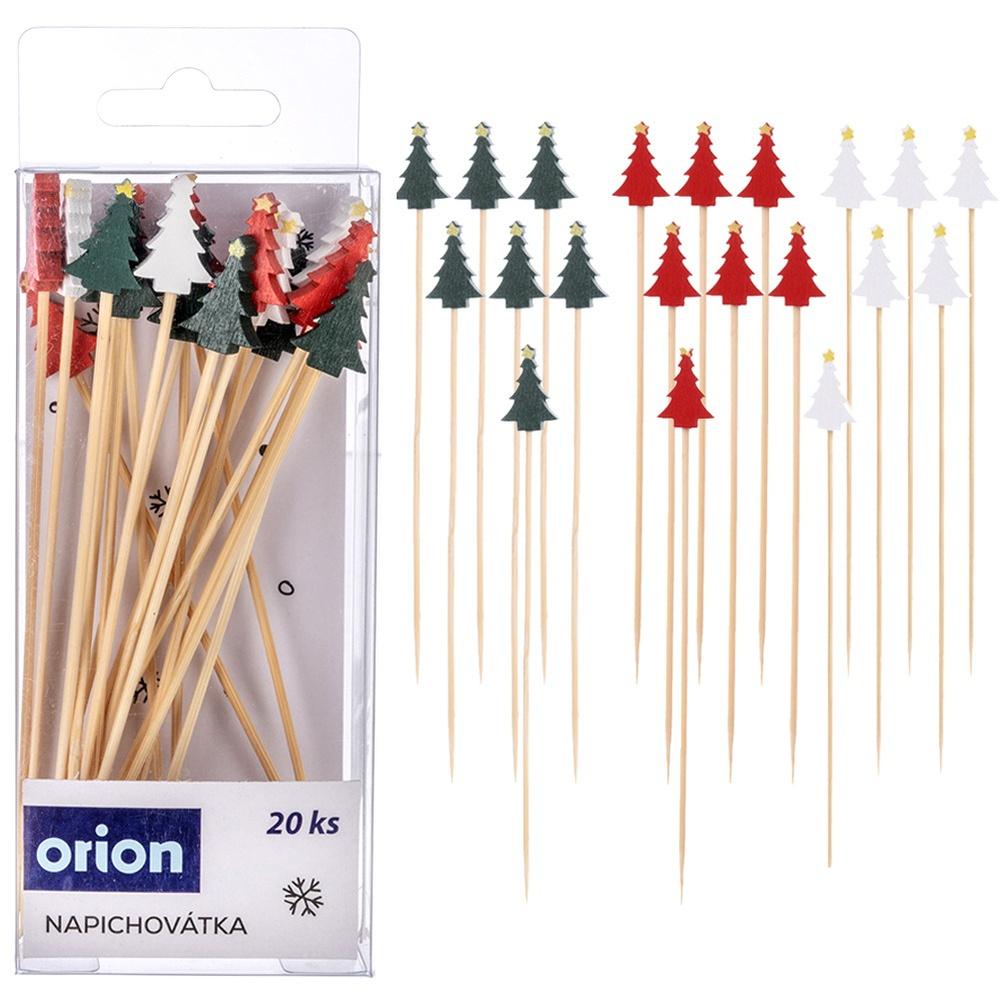 Bamboo snack toothpicks snowflake 12 cm 20 pcs.