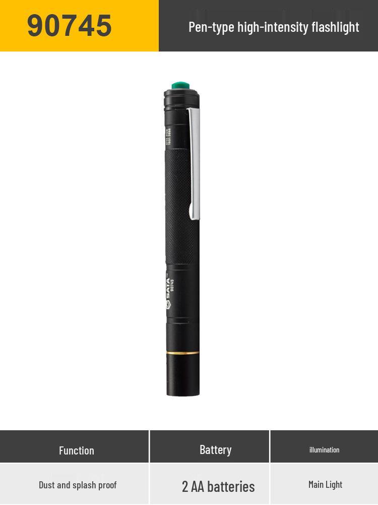 SATA Pen-shaped Rechargeable LED Flashlight with High Beam, Strong Magnet for Automotive Repair and Outdoor Use