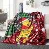 Christmas Winnie Pooh Blanket Soft Throw Blanket For Home Bedroom Bed Sofa Travel Office Solid Christmas Blanket