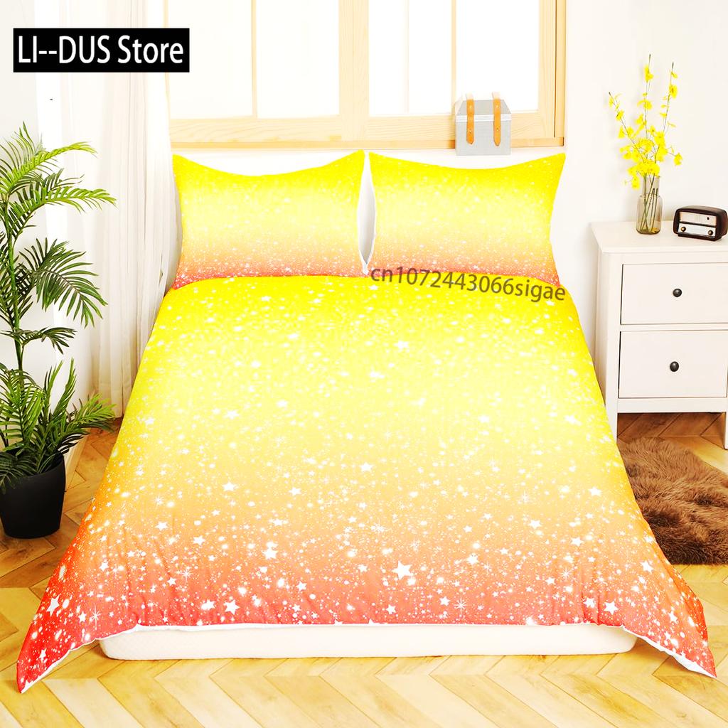 Blauer Ombre Bettbezug Queen Size Ozean Meerblau Weiß Farbverlauf Einfarbig Weiches Bettwäscheset Moderne Abstrakte Kunst Bettdeckenbezug