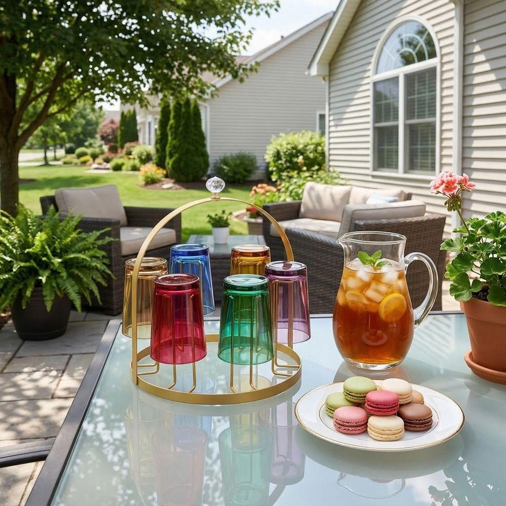 Gold/Black Water Cup Drying Rack Iron Tea Cup Holder Practical Glass Cup Drain Holder  Bar