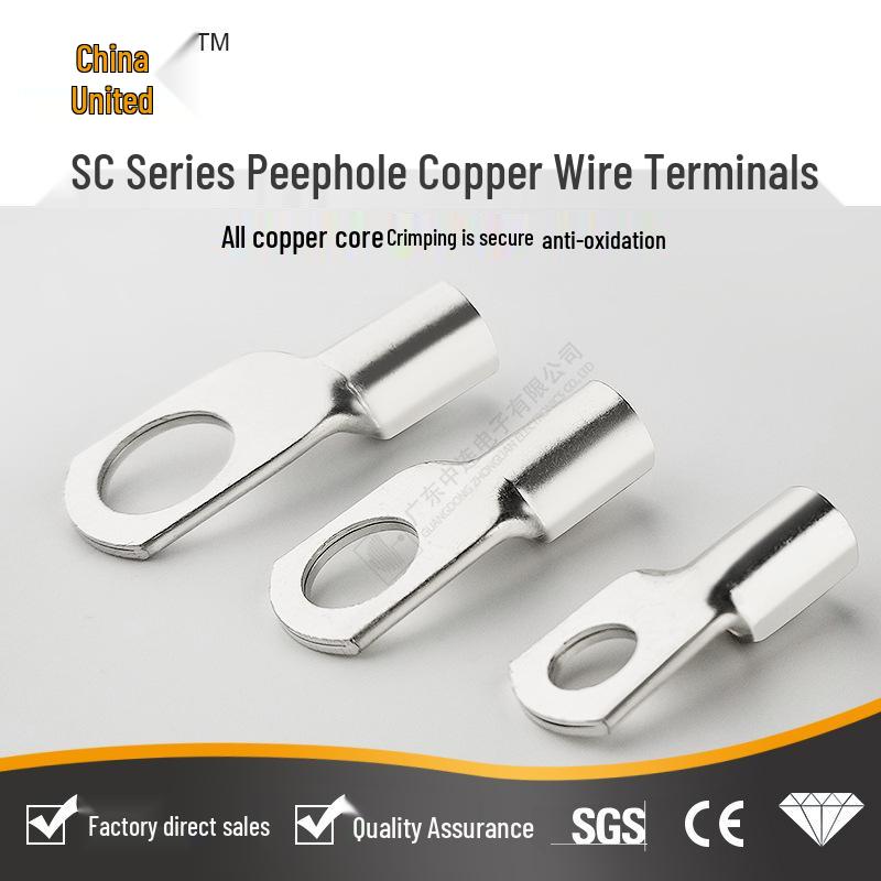 Zhonglian SC Wire Lug Tinned Copper Terminal Connector - NZ47 Air Switch, Sold Individually.