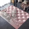 2025 New Gorgeous bow and butterfly Carpet Rug for Living Room Bedroom Home Sofa Decoration,Kids play Non-slip Floor Mat