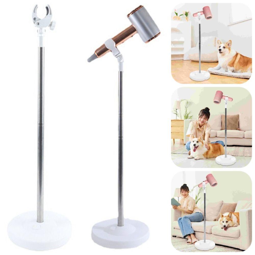 Hands Free Vertical Hair Dryer Holder Retractable Hairdryer Storage Rack  Bathroom