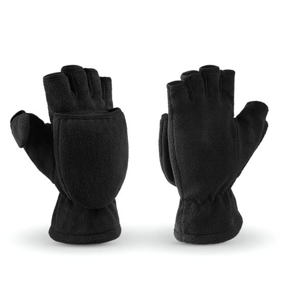 1 Pair Warm Gloves Good Fluffy Delicate Fleece Covered Winter Flip Top Mittens for Photographing