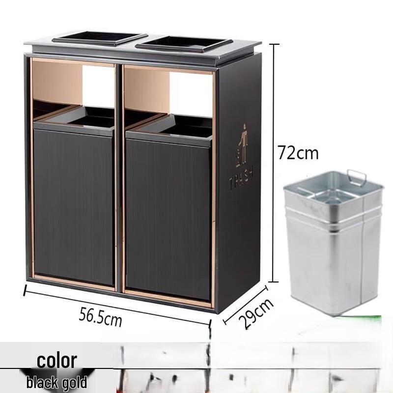 WEZHO Commercial Stainless Steel Sorting Trash Can