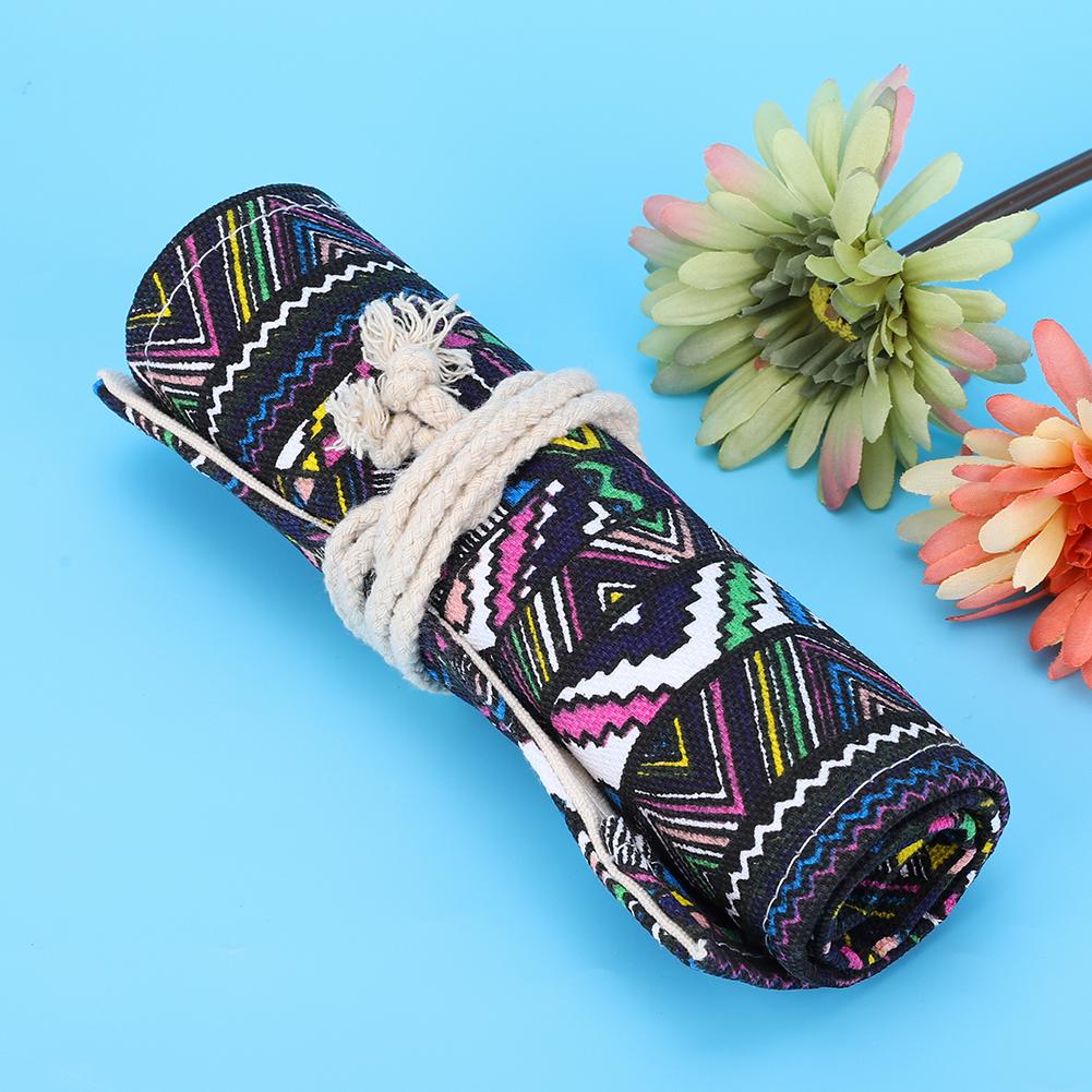 Ethnic Pencil Case School Pen Bag Storage Pouch Student Art Supplies