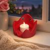 Suporte de Vela com Formato de Chama Impresso em 3D, Lindo Suporte Elétrico de Vela em Forma de Chama, Suporte Falso de Vela LED para Lareira Mesa Centro de Mesa