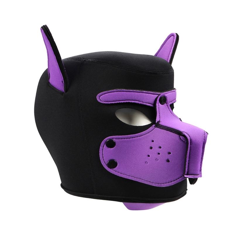 Máscara de Cabeza de Perro Halloween Gorro de Perro Transpirable Máscara Completa de Cabeza de Perro Disfraz para Adulto Halloween Disfraz de Halloween Fiesta de Cosplay