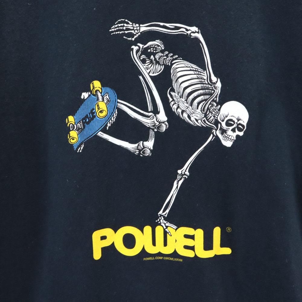 POWELL Classic Back print Short sleeve T-shirt S Navy Men's Used