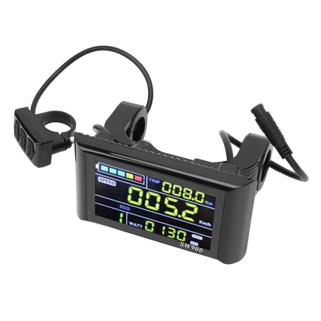 Electric Bike Panel LCD Display Control 6P Water Proof Meter 24V 36V 48V 60V Universal SW900