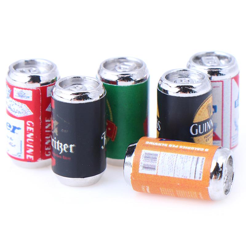 Creative Diy Accessories Doll House Food Play Mini Beer Can Bar Beach Scene Model
