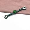 Imitation Jade Beads Cloth Button, Chinese Frog Closure Buttons, Knot Fastener, Decorative Cheongsam, 5 Pairs